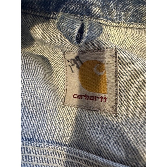 Carhartt Denim Jean Jacket Logo IBEW International Brotherhood Electrical Worker - Picture 8 of 13